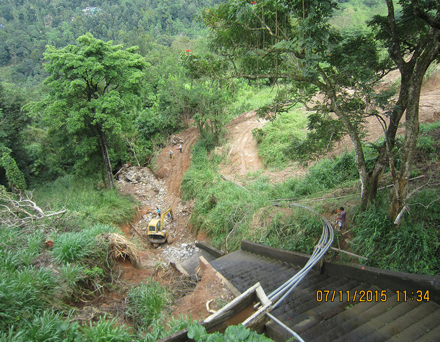 Reconstruction of Damaged Spillway Structure at for - bay Nillambe power station at Doluwa